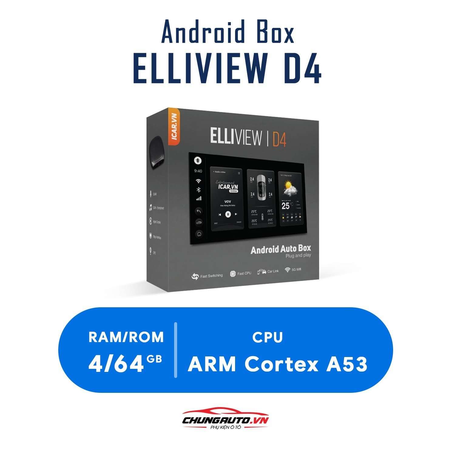 Android Box Elliview D4 Chính hãng