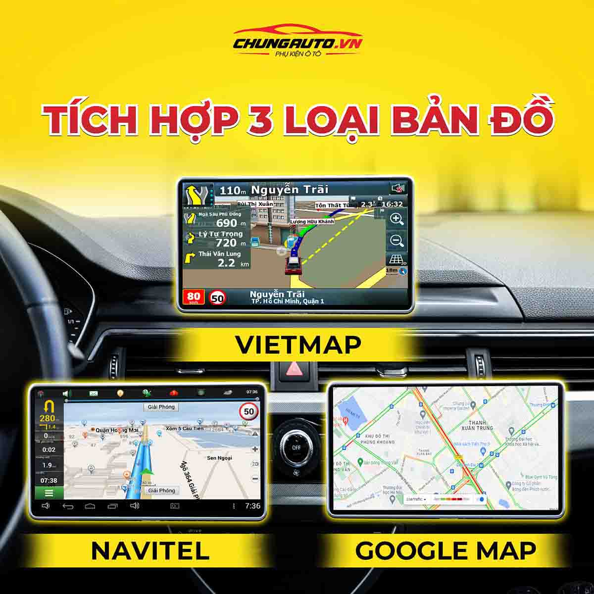 Android box tích hợp bản đồ dẫn đường thông minh