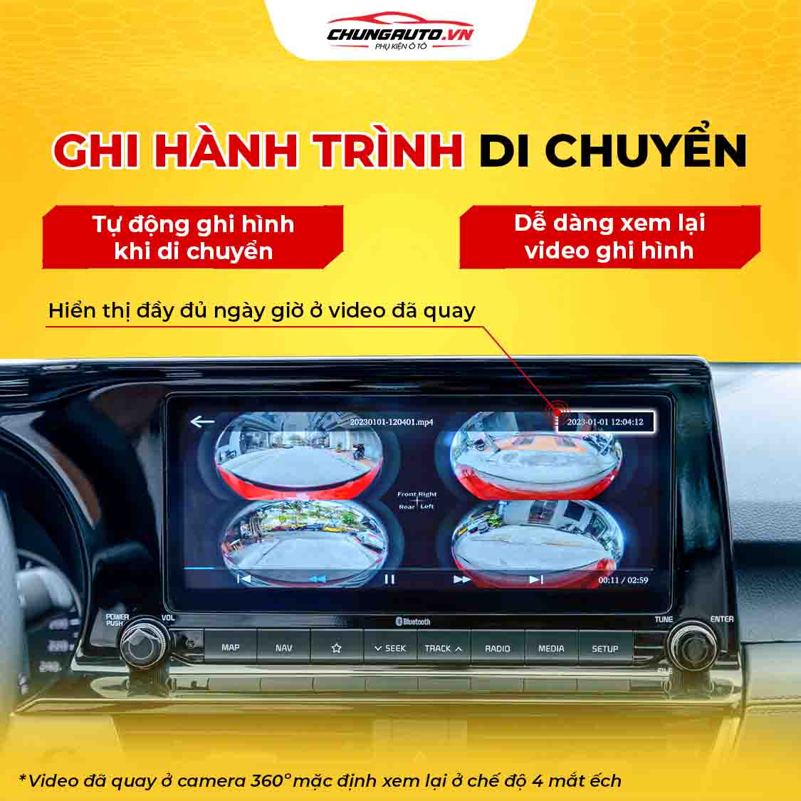 Camera 360 ghi lại hành trình di chuyển