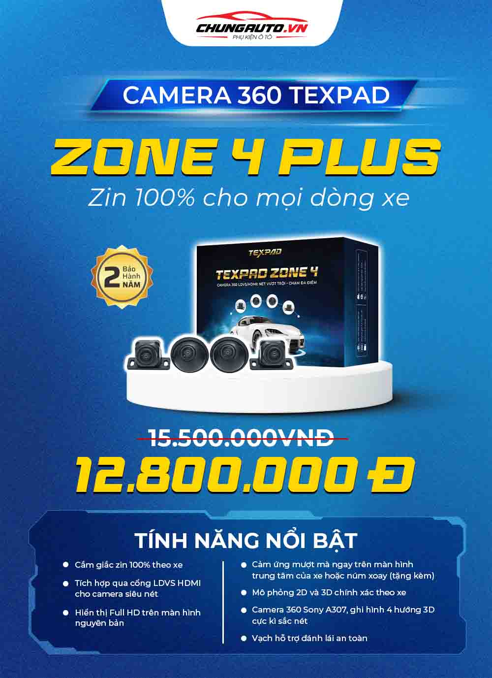 Thông số camera 360 texpad zone 4 Plus