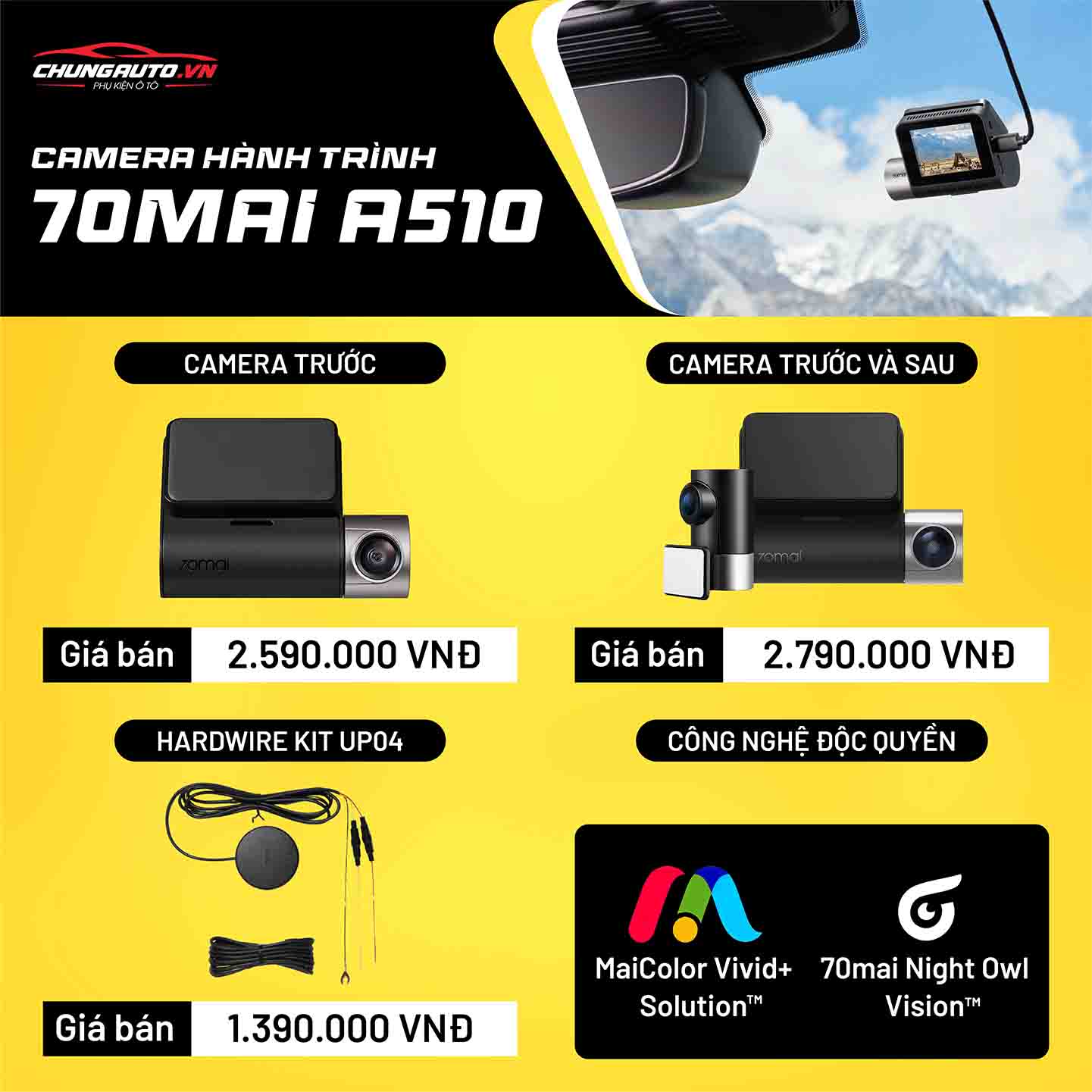 Camera hành trình 70mai A510