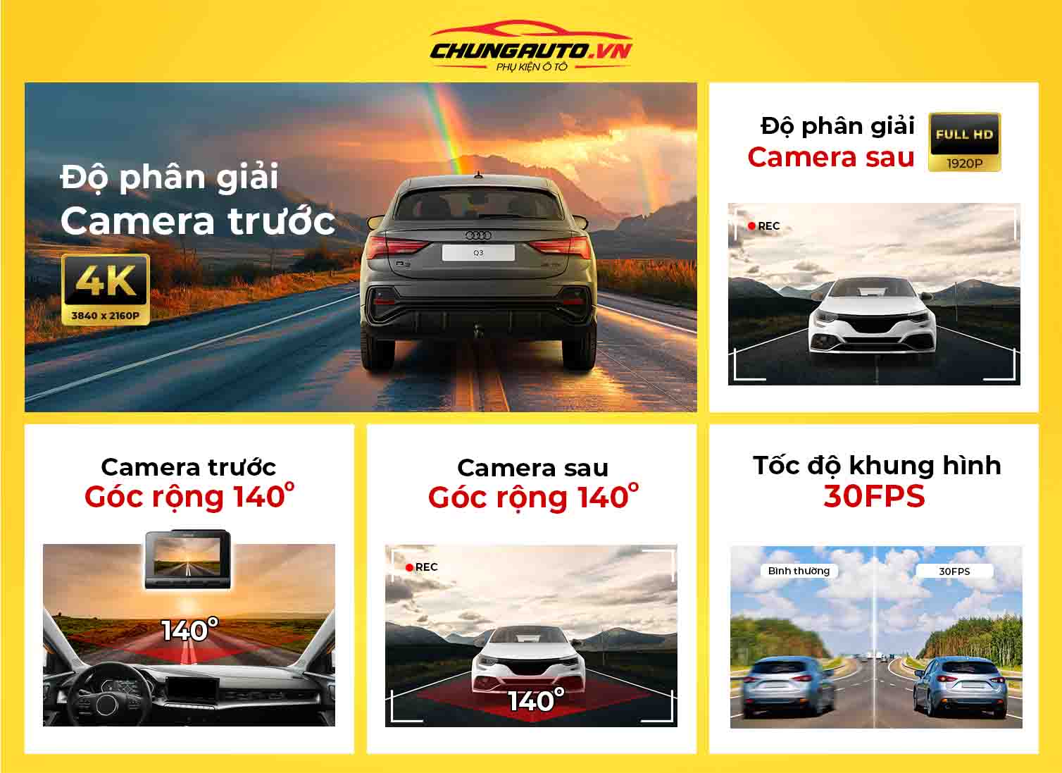 Camera hành trình 70Mai A800SE ghi hình trước sau