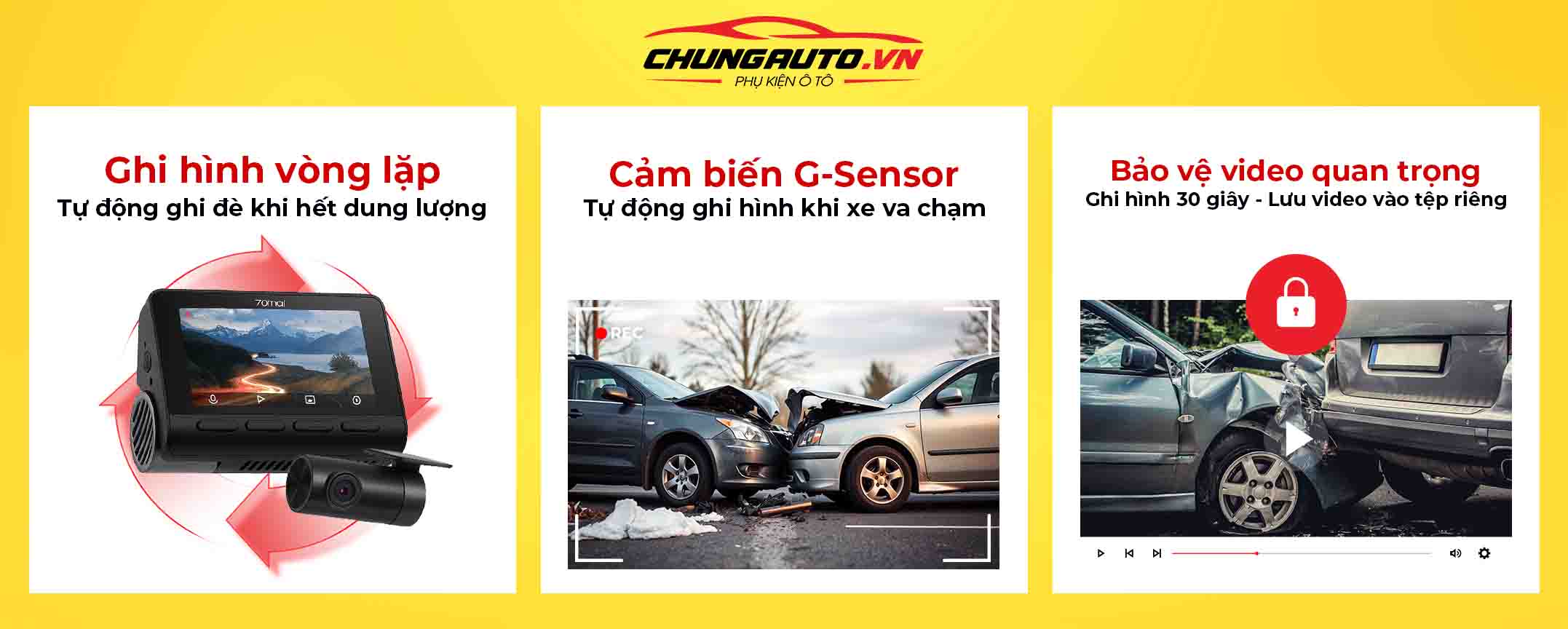 Camera hành trình 70Mai A800 SE ghi hình vòng lặp