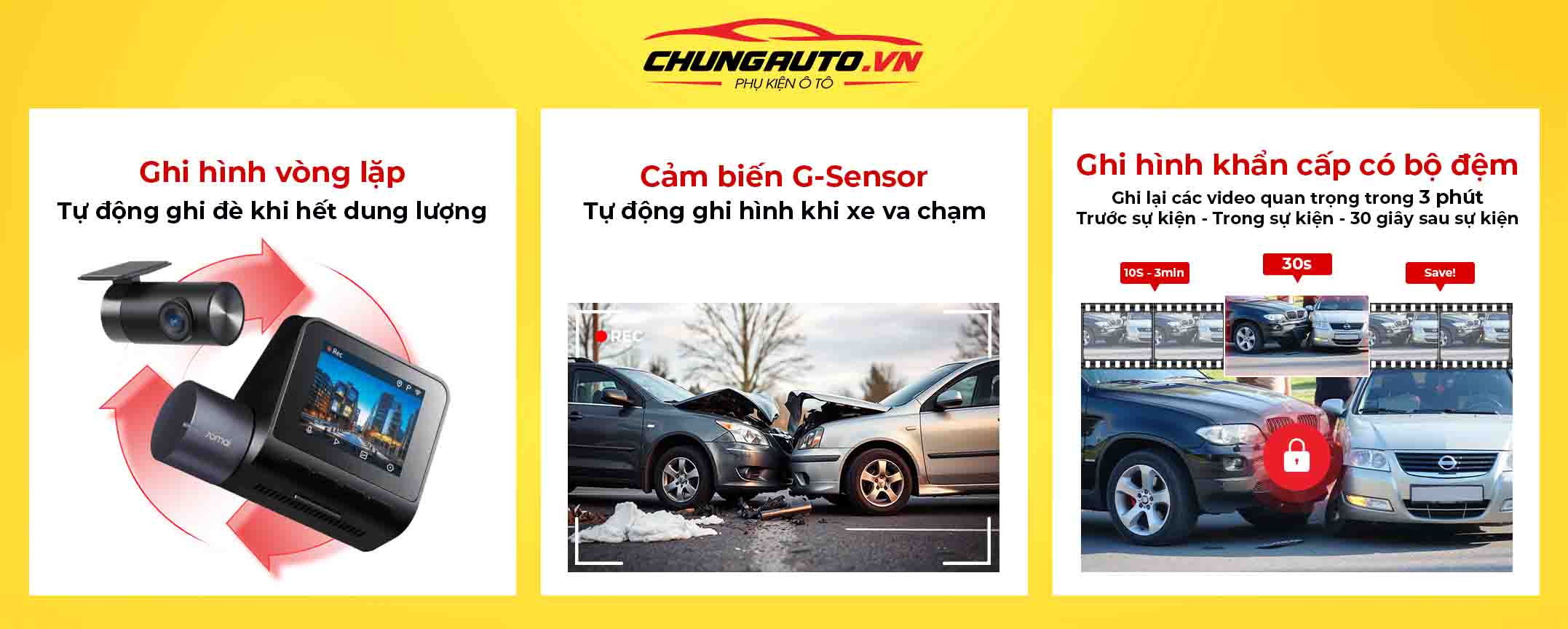 Camera hành trình A410 ghi hình vòng lặp