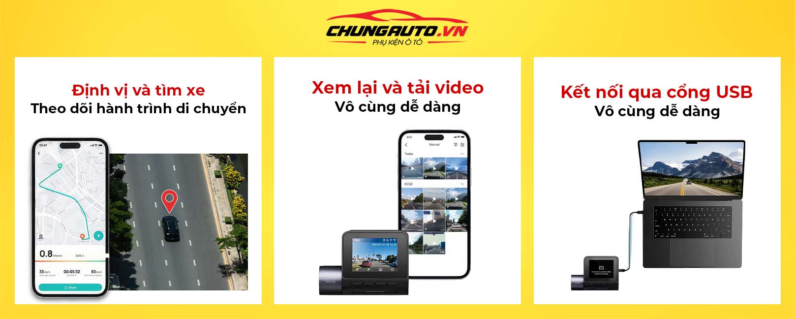Camera hành trình Xiaomi 70Mai A410 truyền dữ liệu qua USB