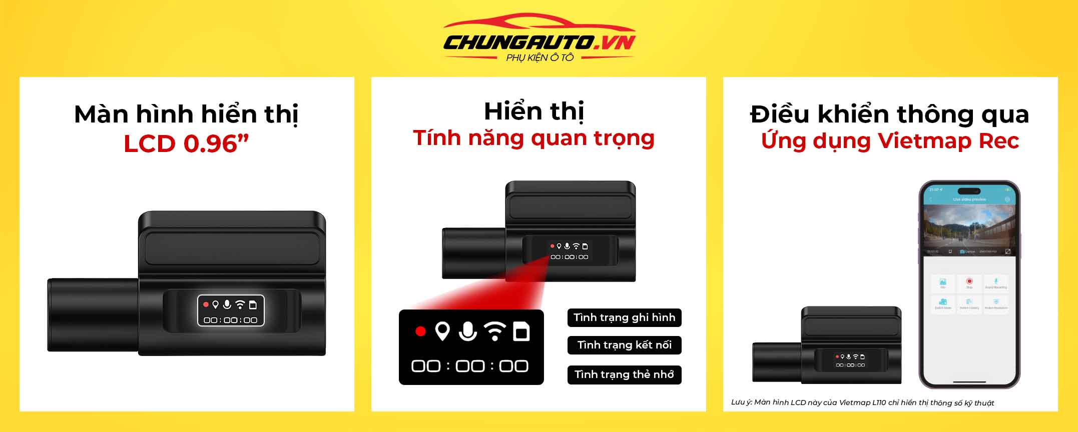 Camera hành trình Vietmap L110 màn hình LCD
