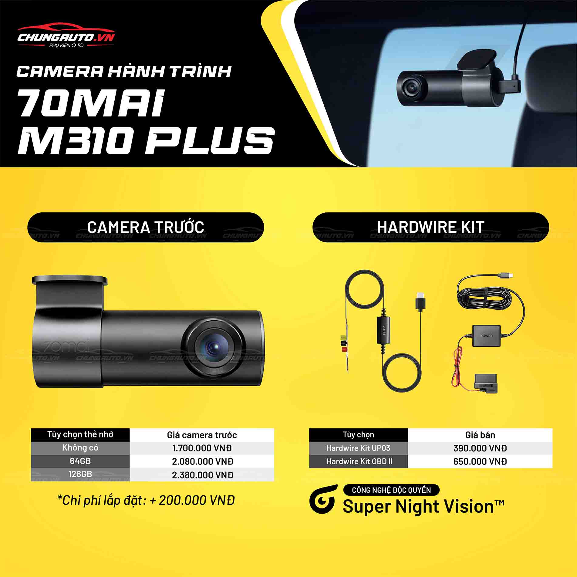 Báo giá camera hành trình 70Mai M310 Plus