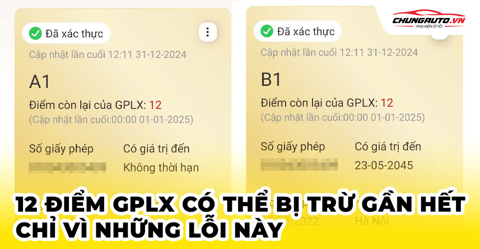 điểm giấy phép lái xe có thể bị trừ gần hết vì các lỗi sau