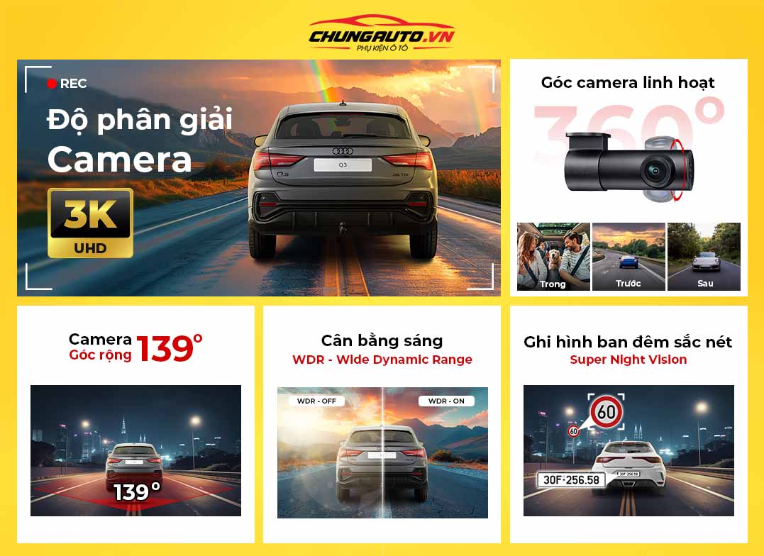 Camera hành trình 70Mai M310 Plus ghi hình chất lượng cao