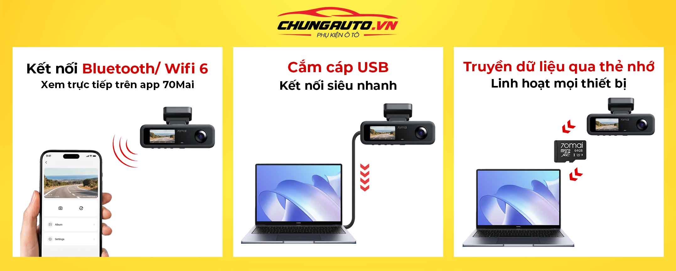 Camera hành trình 70Mai T400 tích hợp nhiều tính năng thông minh