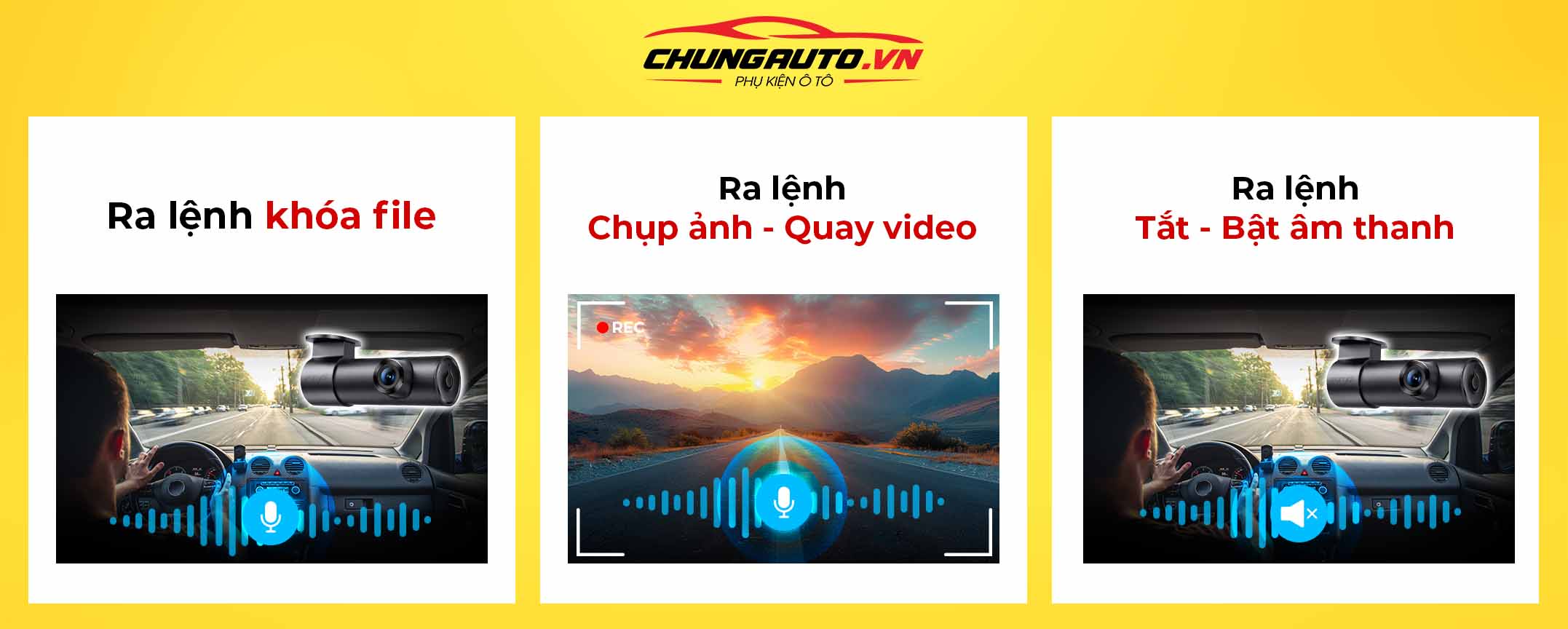 Ra lệnh giọng nói camera hành trình M310 Plus