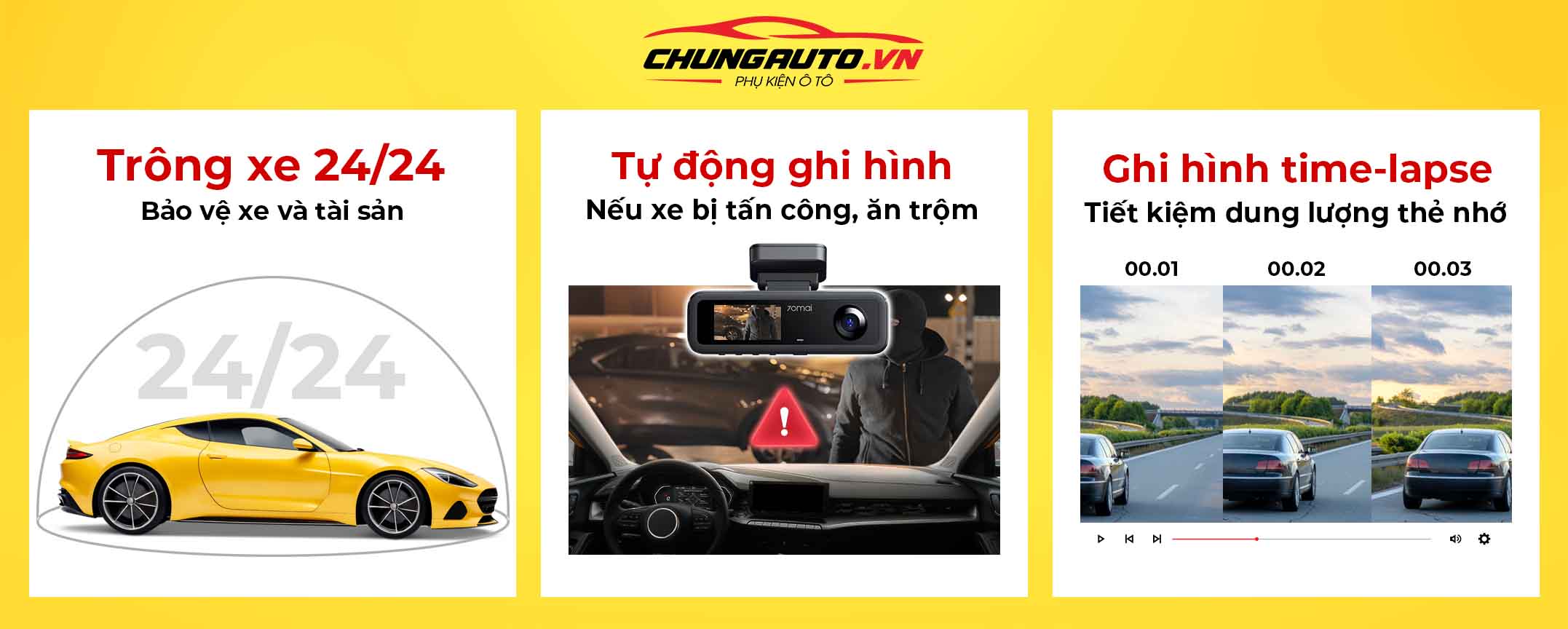 Camera hành trình 70mai T400 giám sát đỗ xe