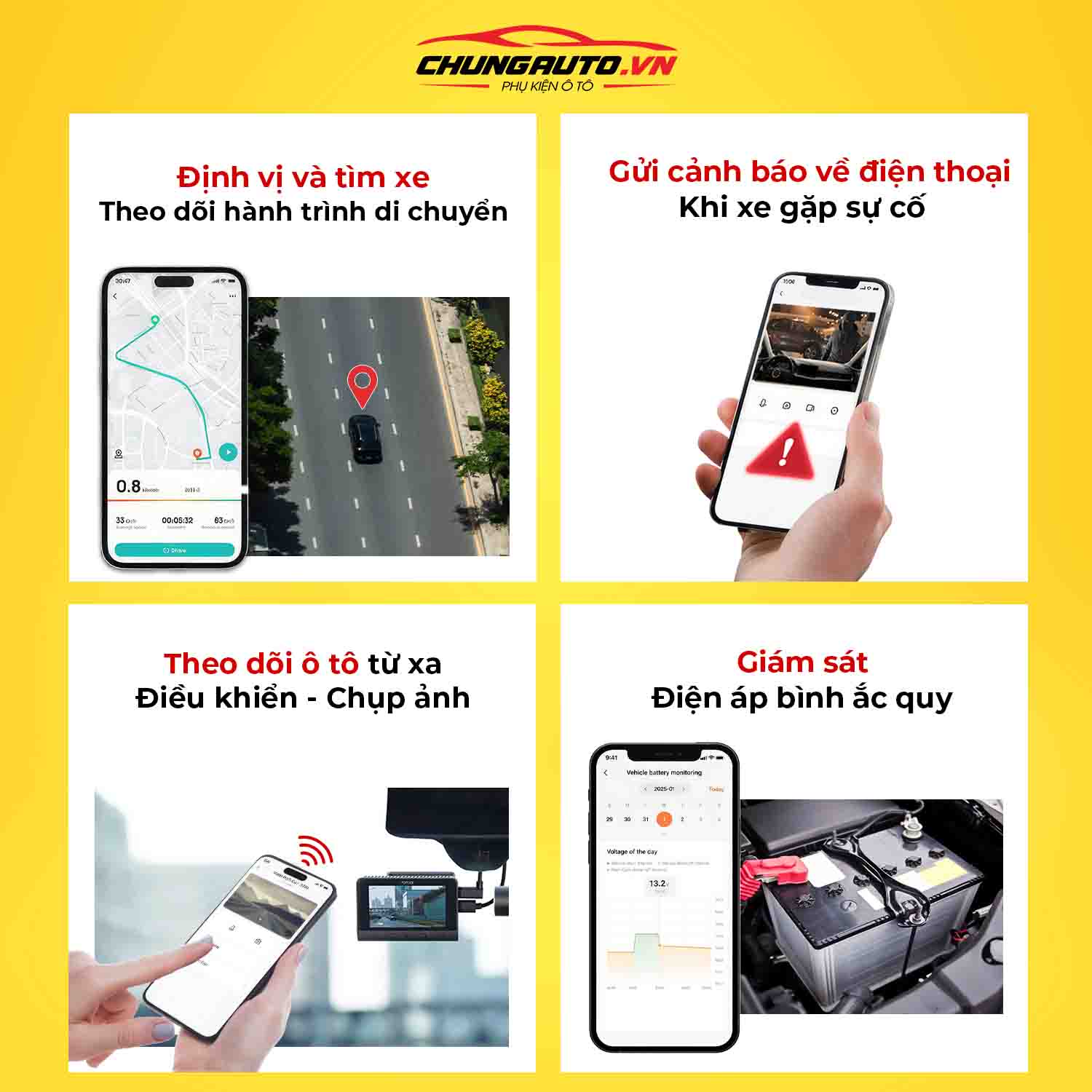 70mai A810s giúp xem lại video dễ dàng thông qua kết nối bluetooth và wiffi