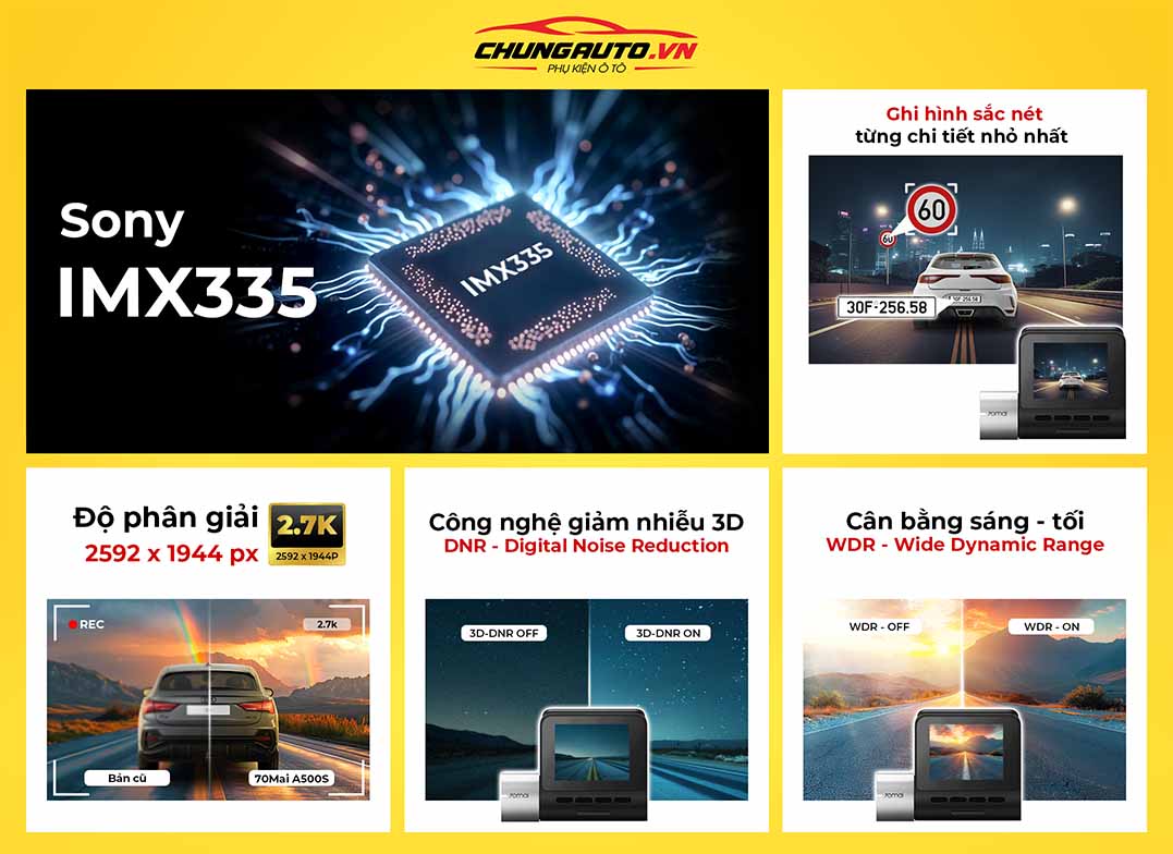 70mai a500s ghi hình chất lượng