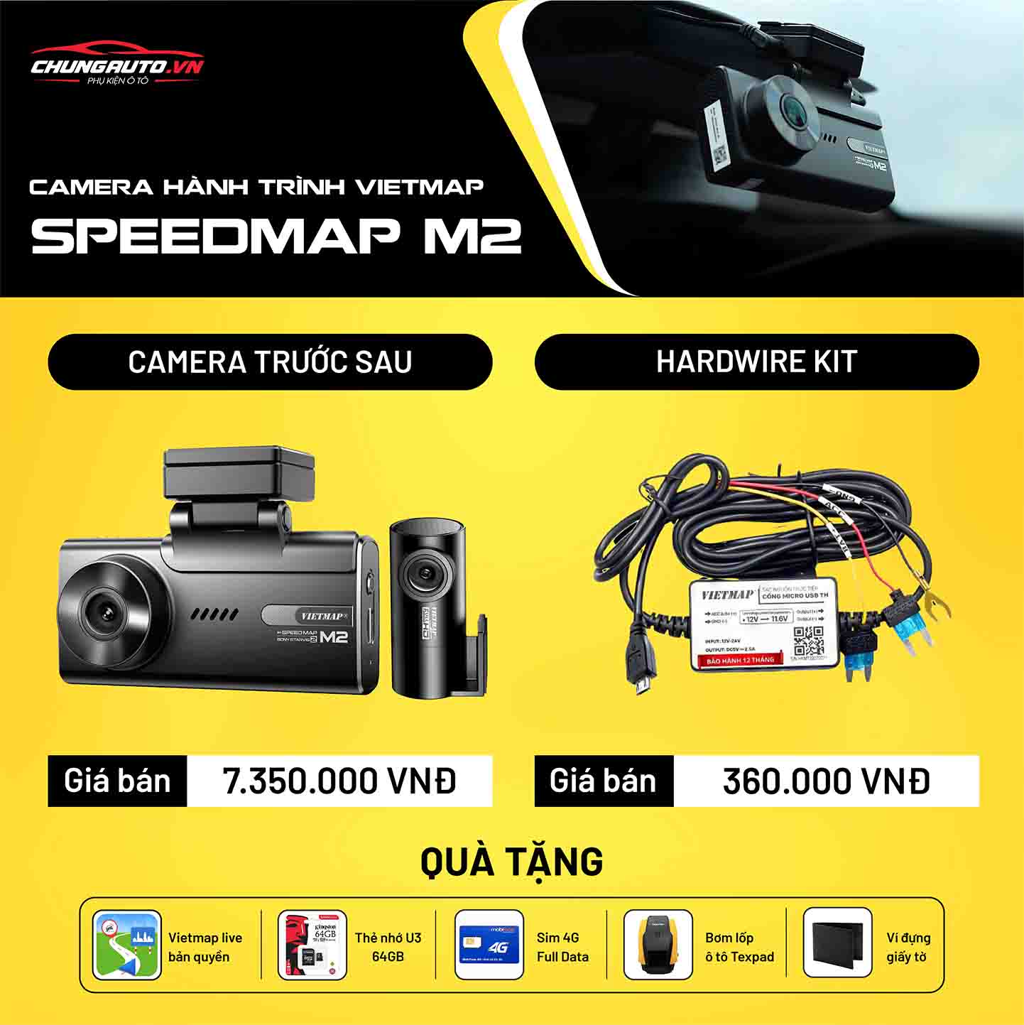Bảng báo giá camera hành trình Vietmap M2