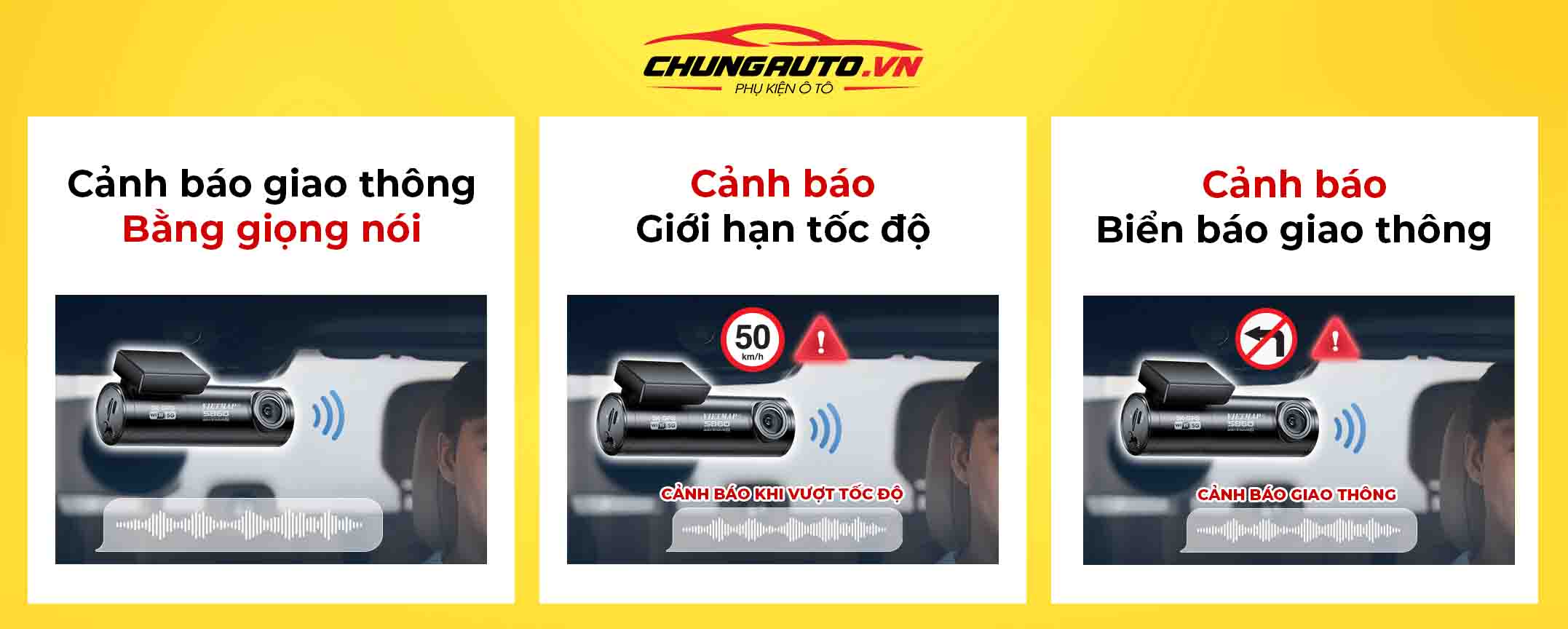 Camera hành trình Vietmap cảnh báo giao thông