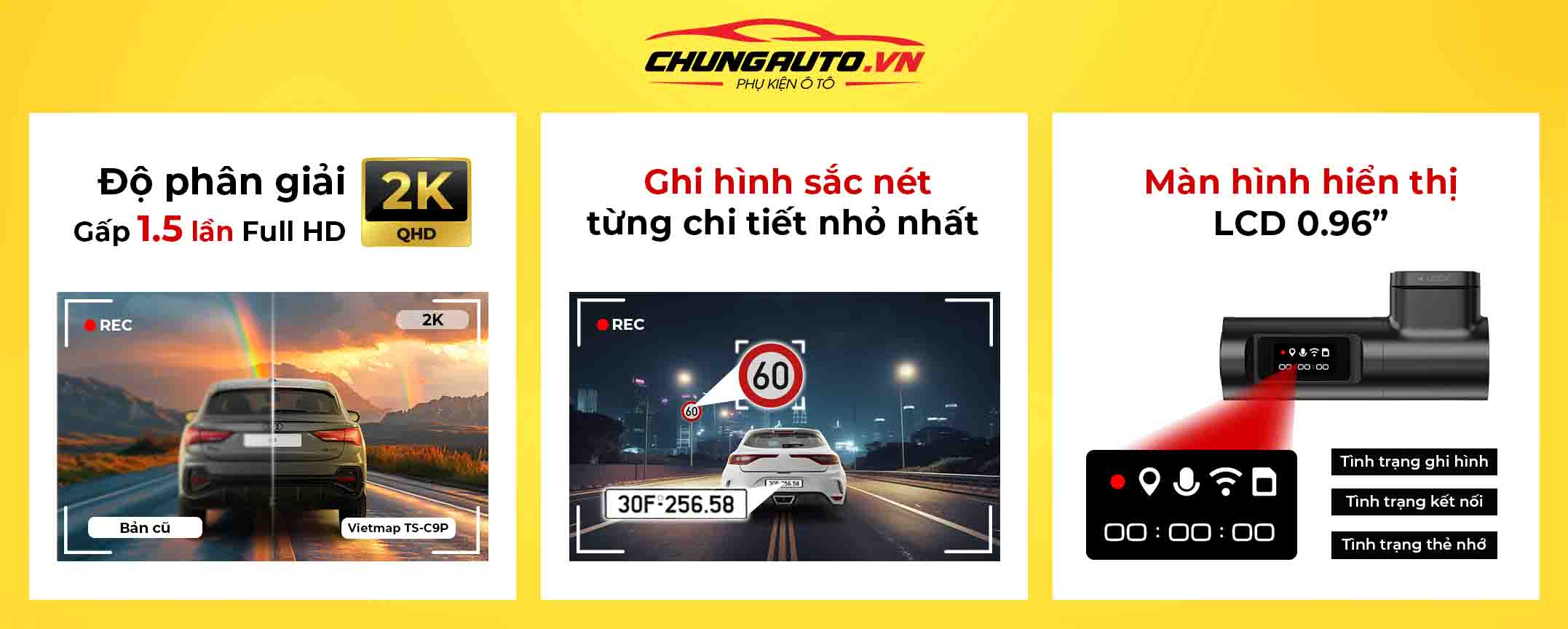 Vietmap TS-C9P ghi hình ảnh chất lượng cao