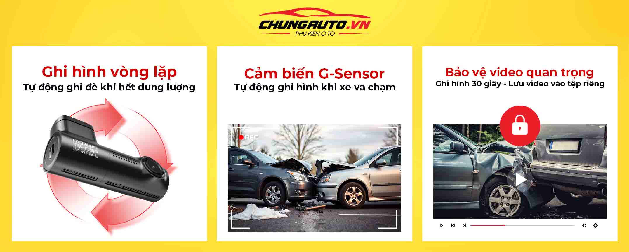 Vietmap TS-C9P ghi hình vòng lặp 