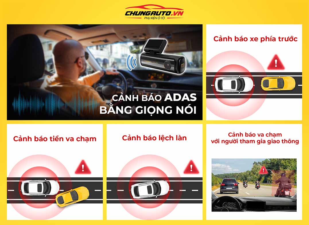 Camera hành trình Vietmap TS-5K cảnh báo ADAS