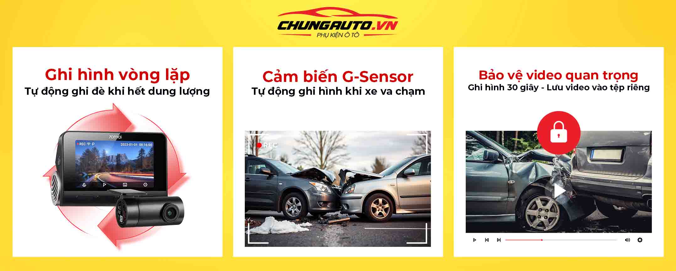 70Mai A810 ghi hình vòng lặp