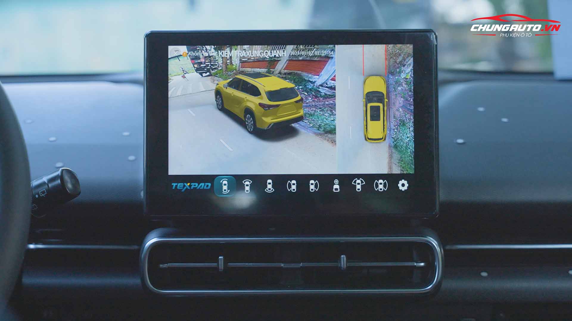 Hình ảnh thực tế lắp đặt Camera 360 cho Vinfast Limo Green