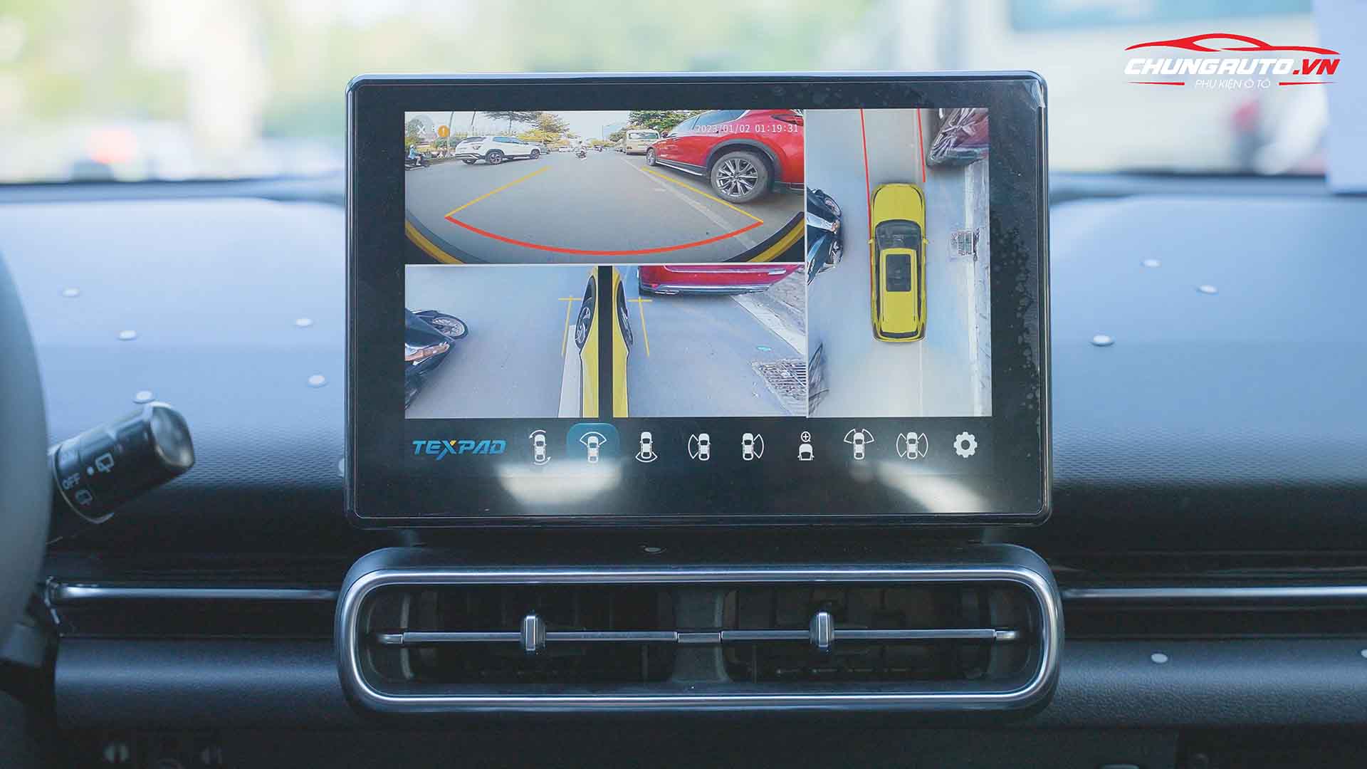 Camera 360 cho Vinfast Limo Green tại ChungAuto ghép góc camera 