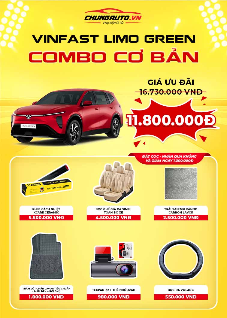 Combo độ Vinfast Limo Green gói cơ bản 