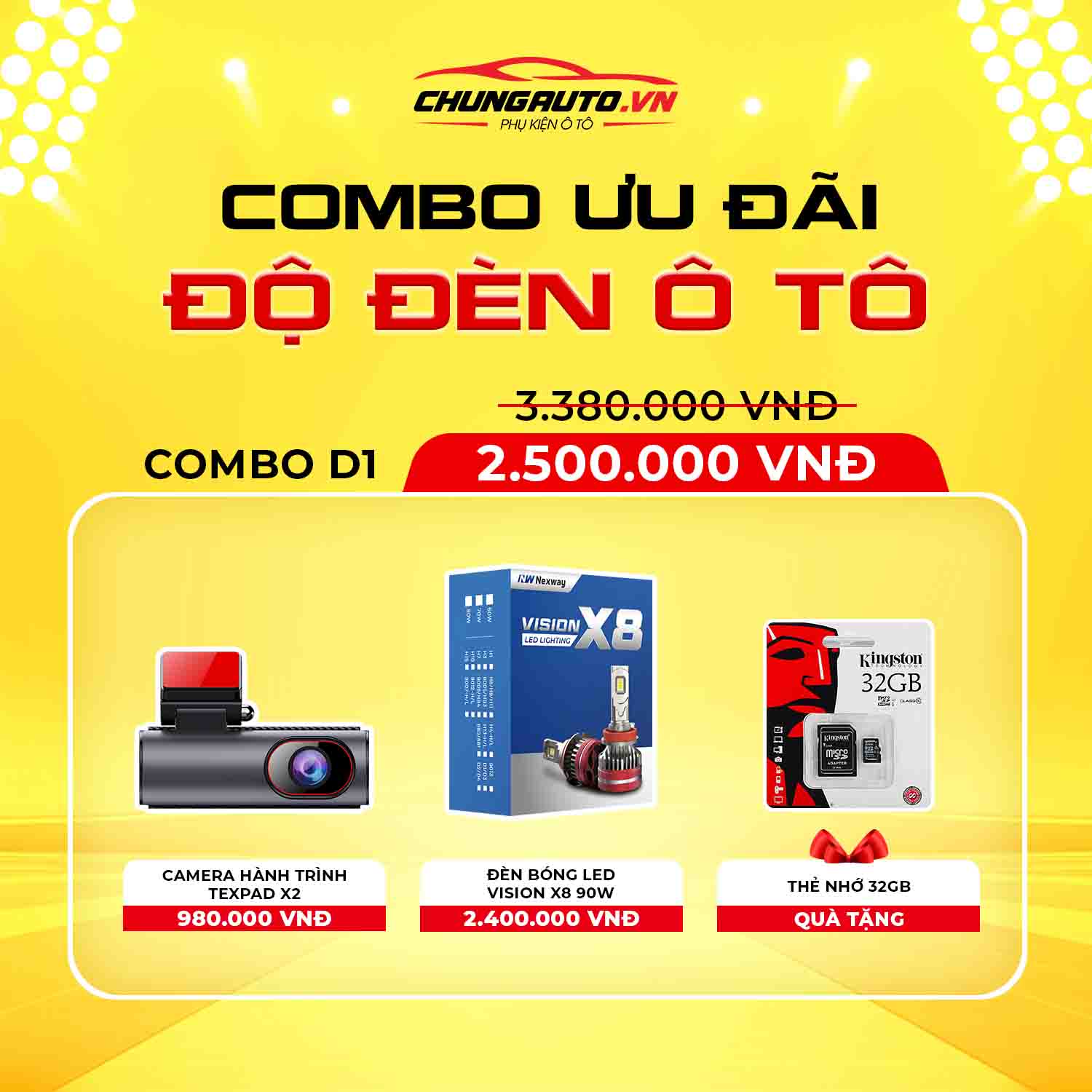 Combo độ đèn ô tô D1