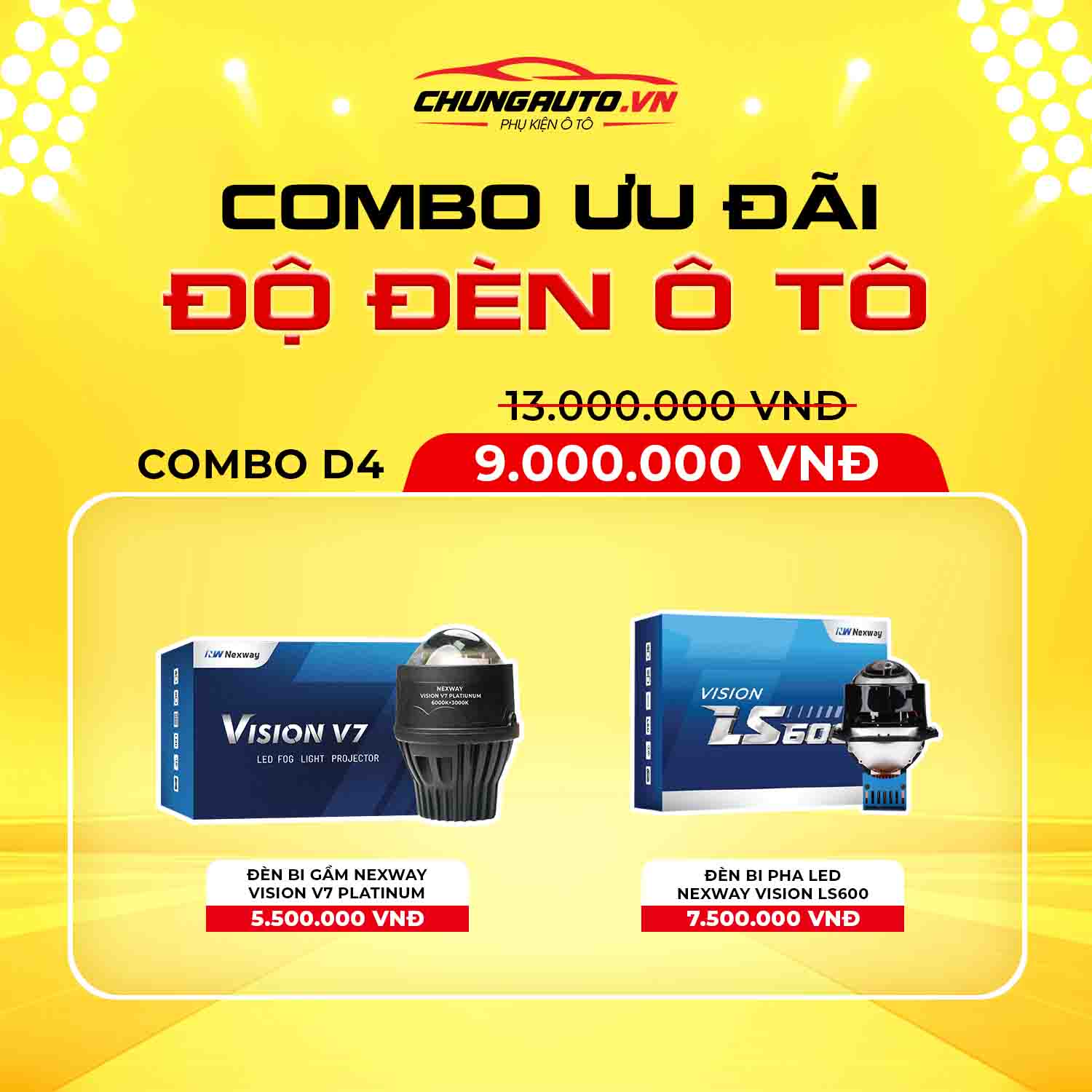 Combo độ đèn ô tô D4