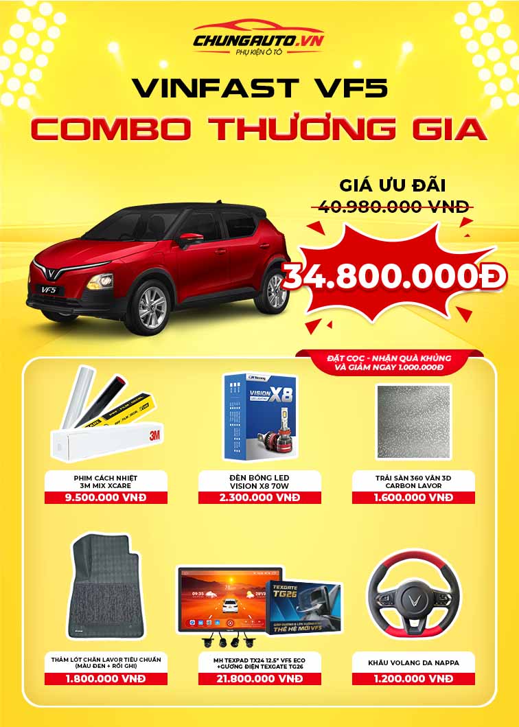 Độ xe Vinfast VF5 combo thương gia