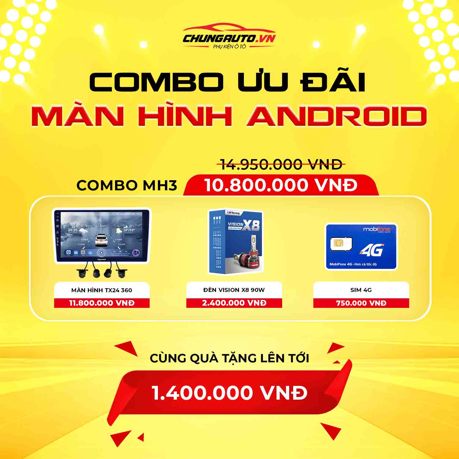Combo màn hình Android MH3