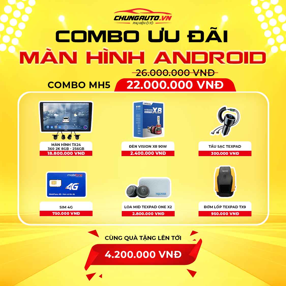 Combo màn hình Android MH5
