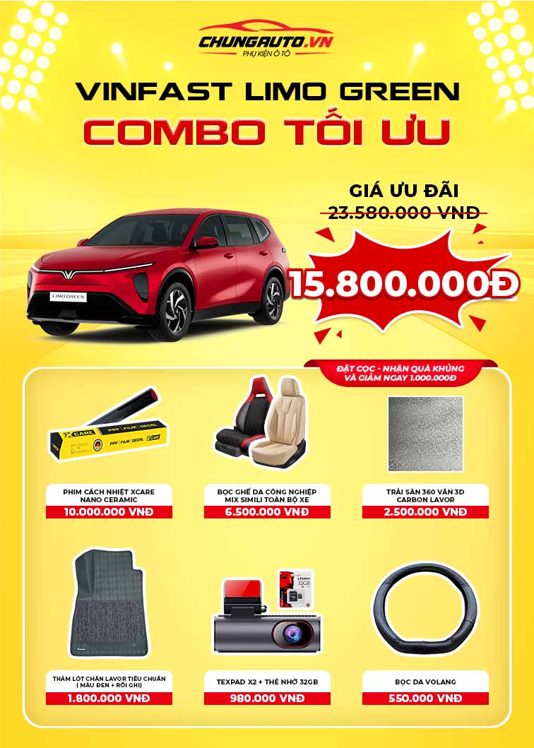 Độ xe Vinfast Limo Green combo tối ưu