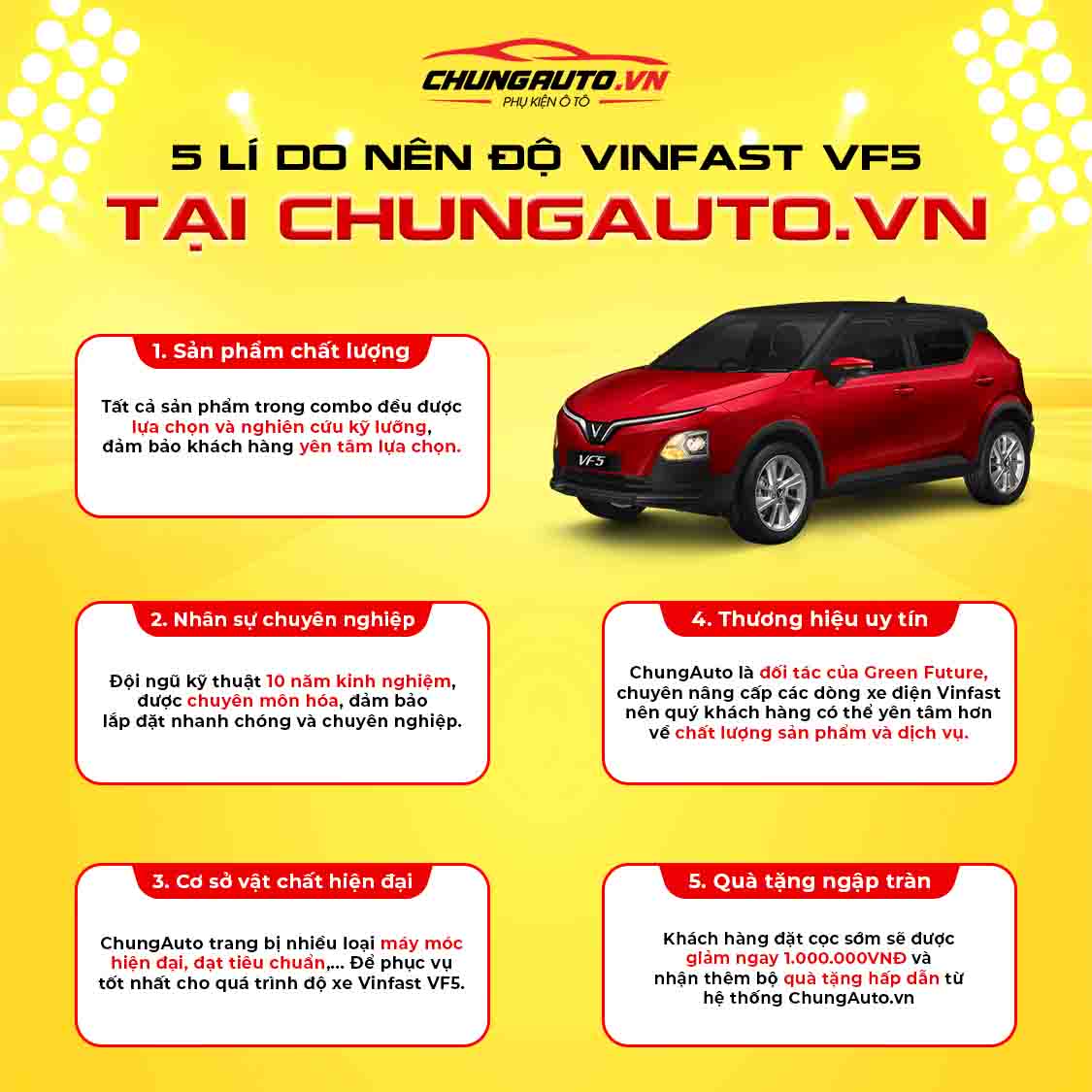 Lý do nên độ Combo Vinfast VF5