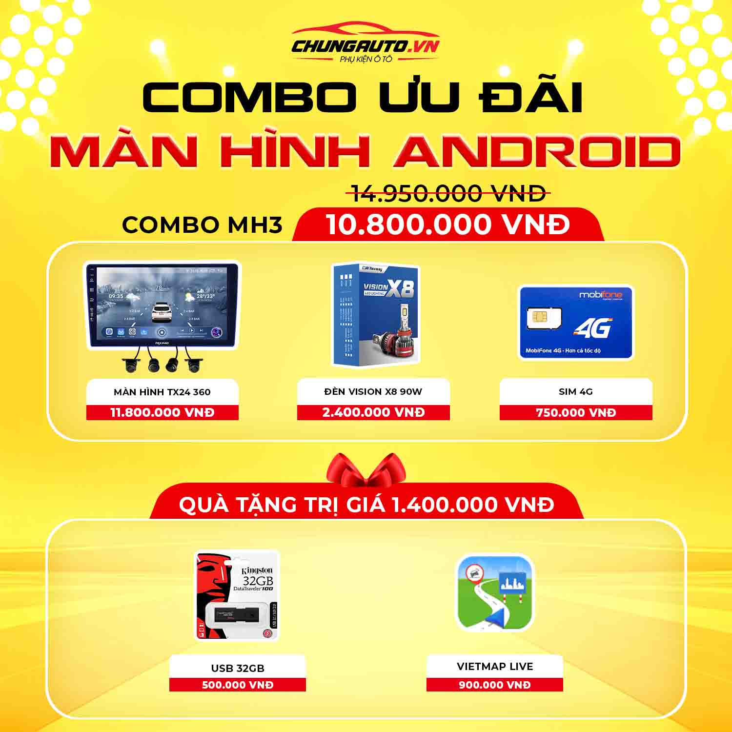 Quà tặng combo màn hình MH3