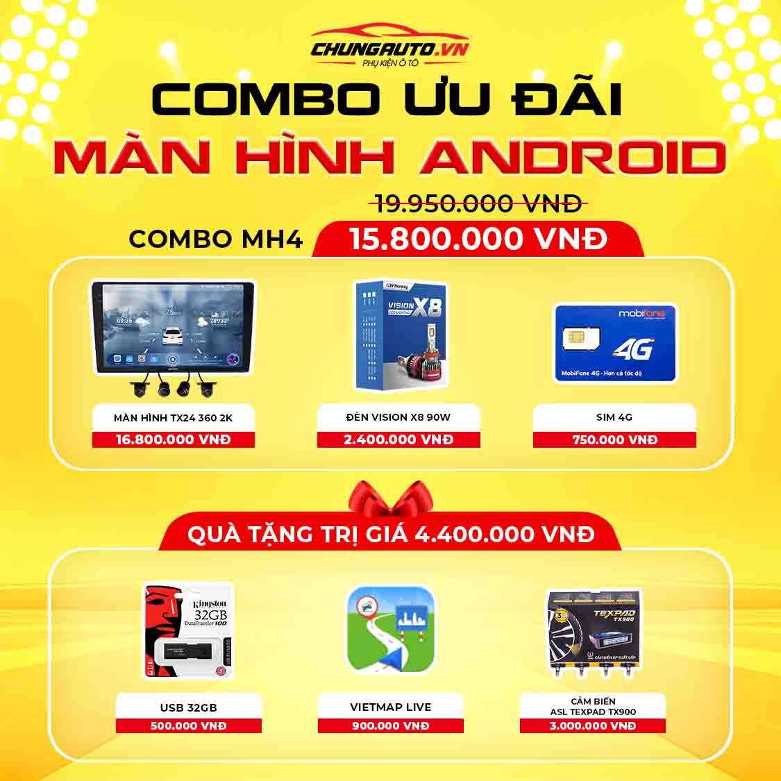 Quà tặng combo màn hình MH4
