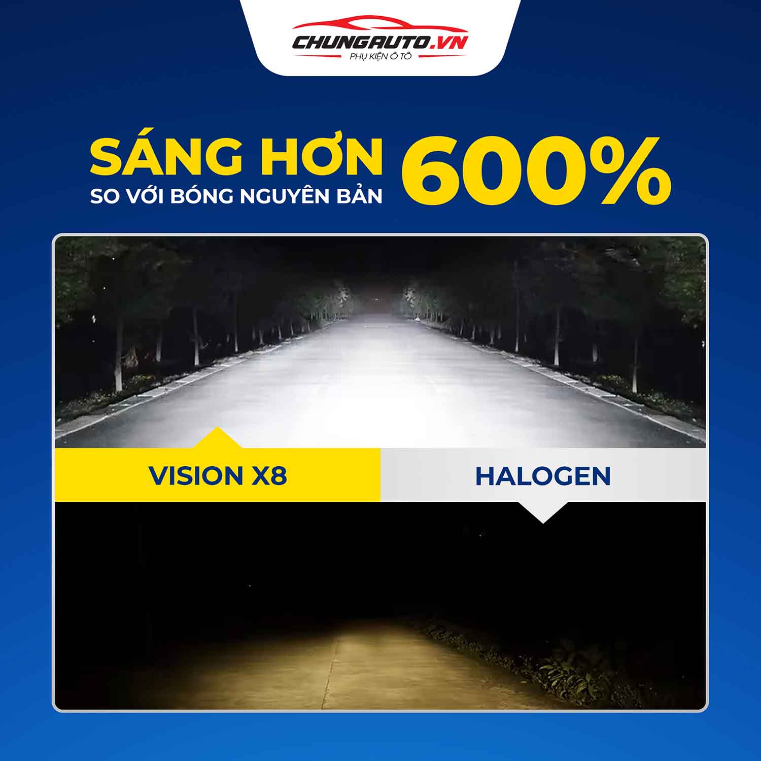 vision x8 khả năng chiếu sáng vượt trội