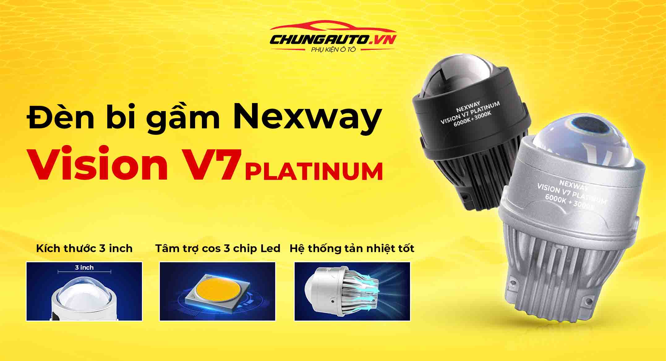 Đèn bi gầm Nexway Vision V7 Platinum 