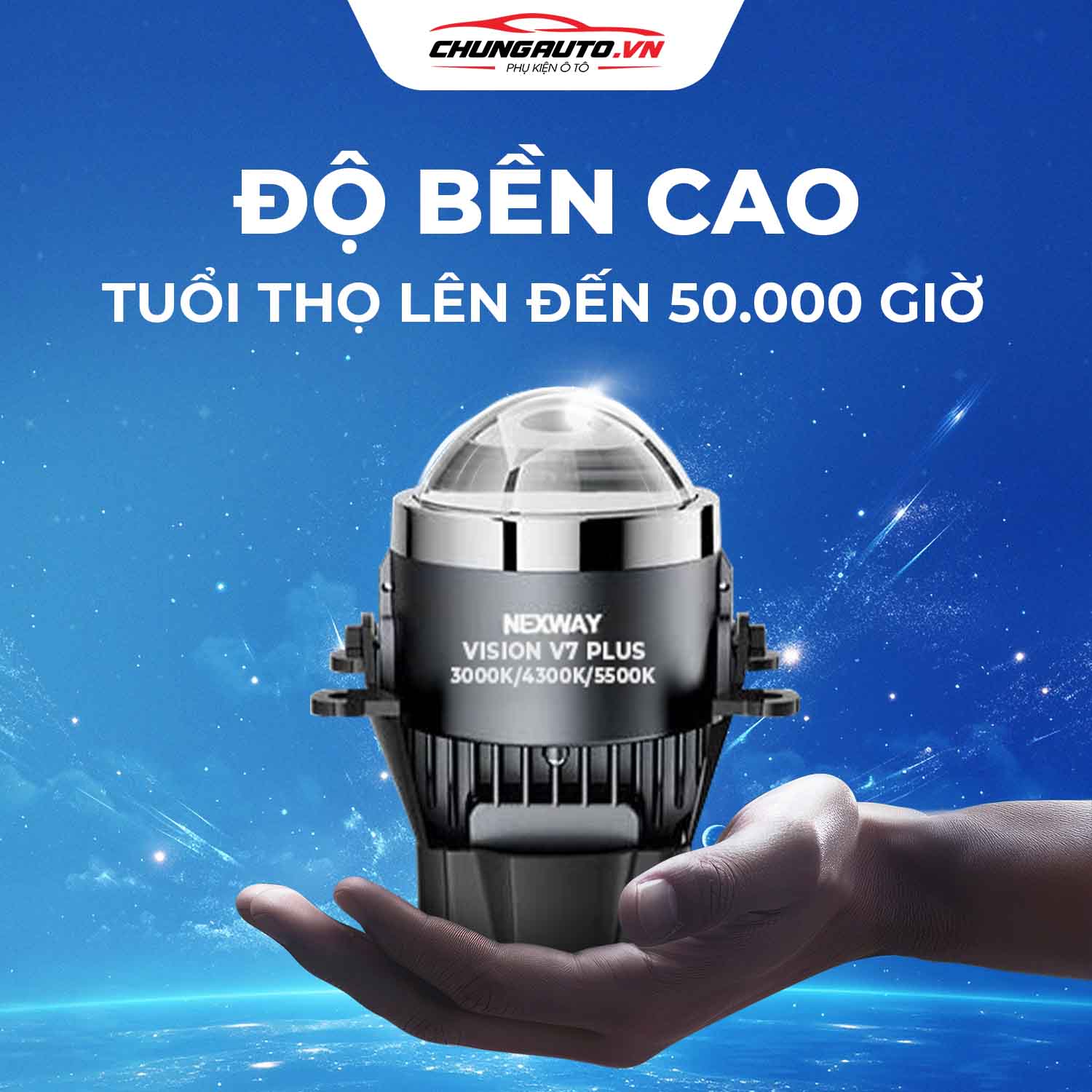 Đèn bi gầm Vision V7 Plus có độ bền cao