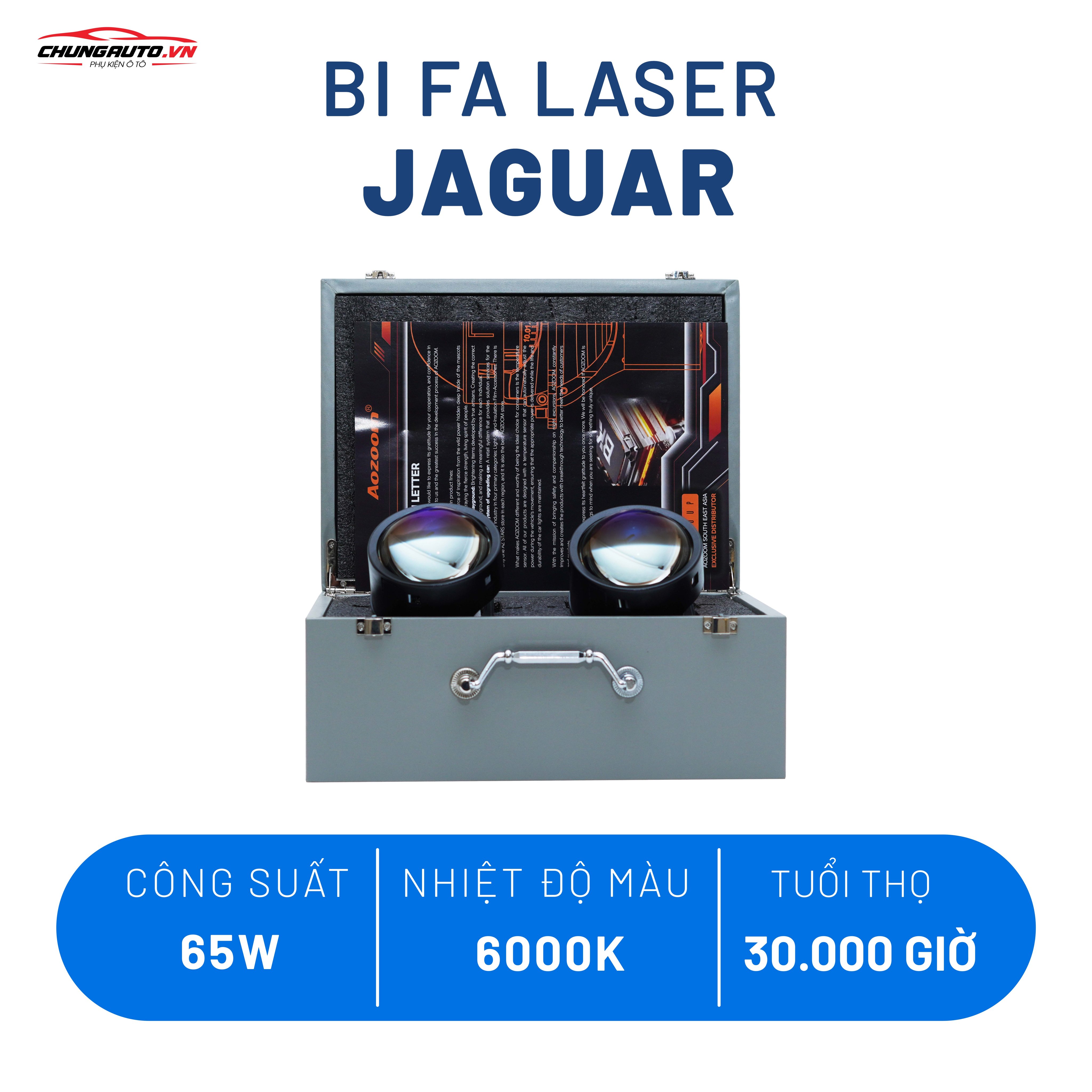 Đèn Ô Tô Bi Pha Laser Aozoom Jaguar