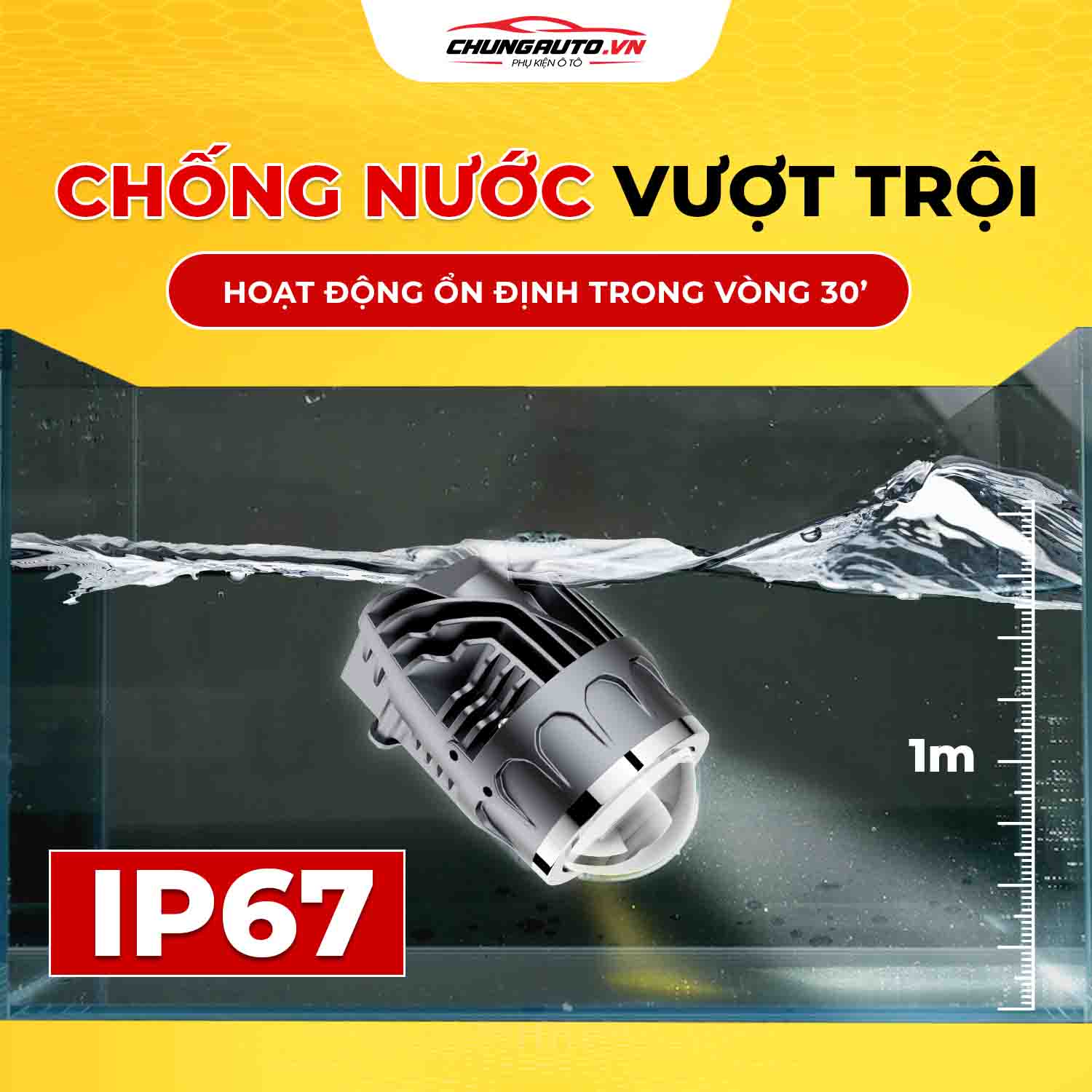 Đèn Nexway Vision V8 Plus khả năng chống nước vượt trội 