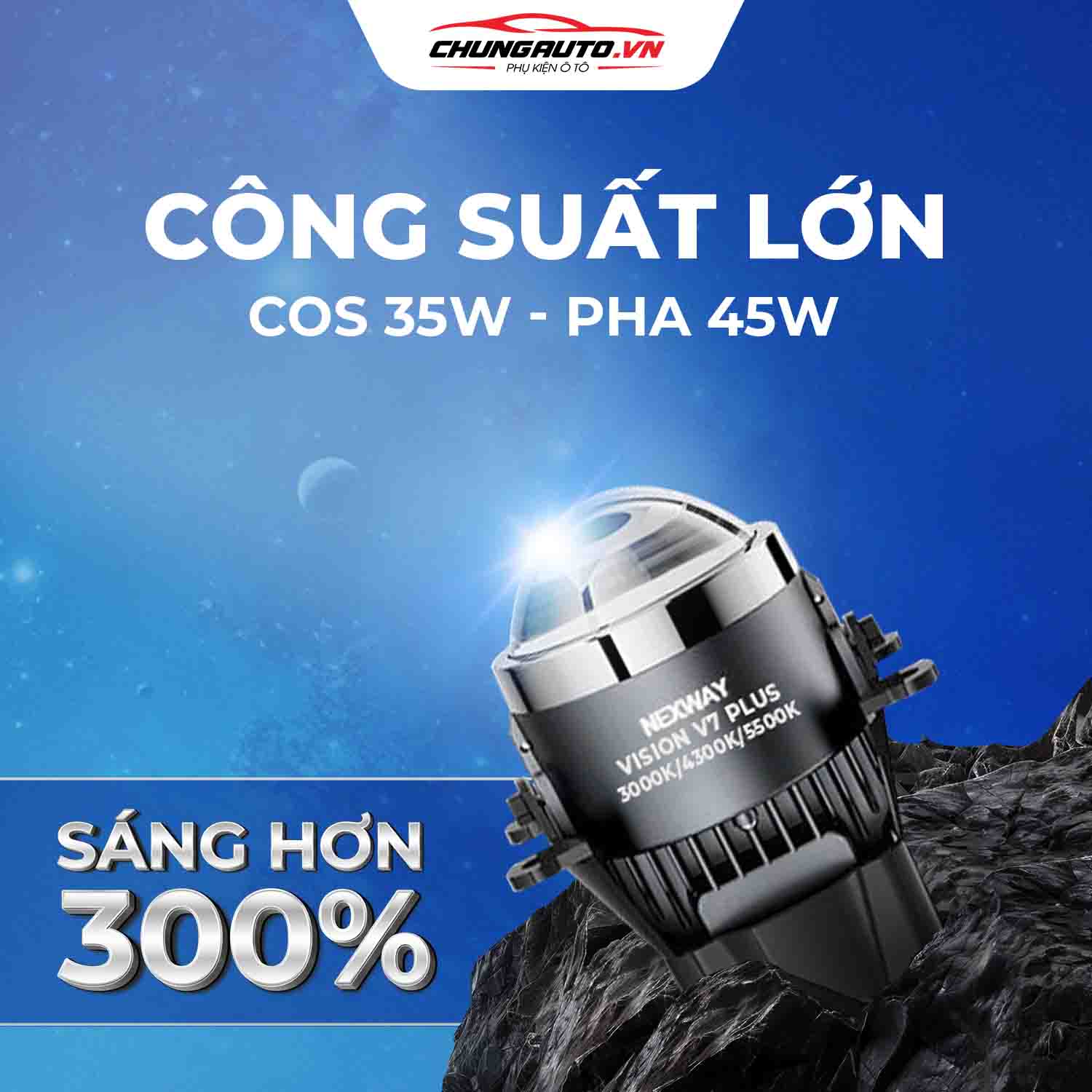 Khả năng chiếu sáng vượt trội Nexway Vision V7 Plus