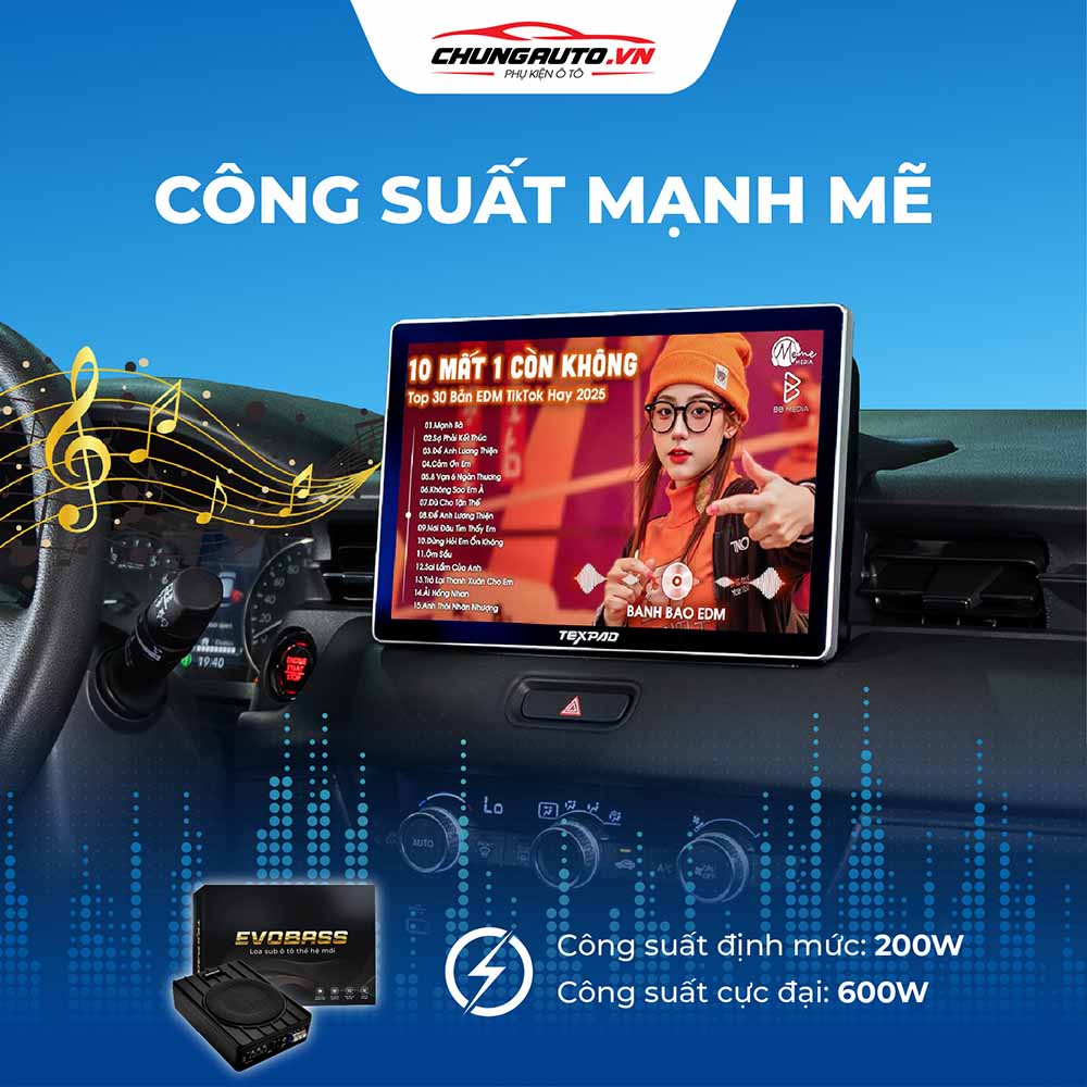 Loa sub Evobass M6 công suất mạnh mẽ