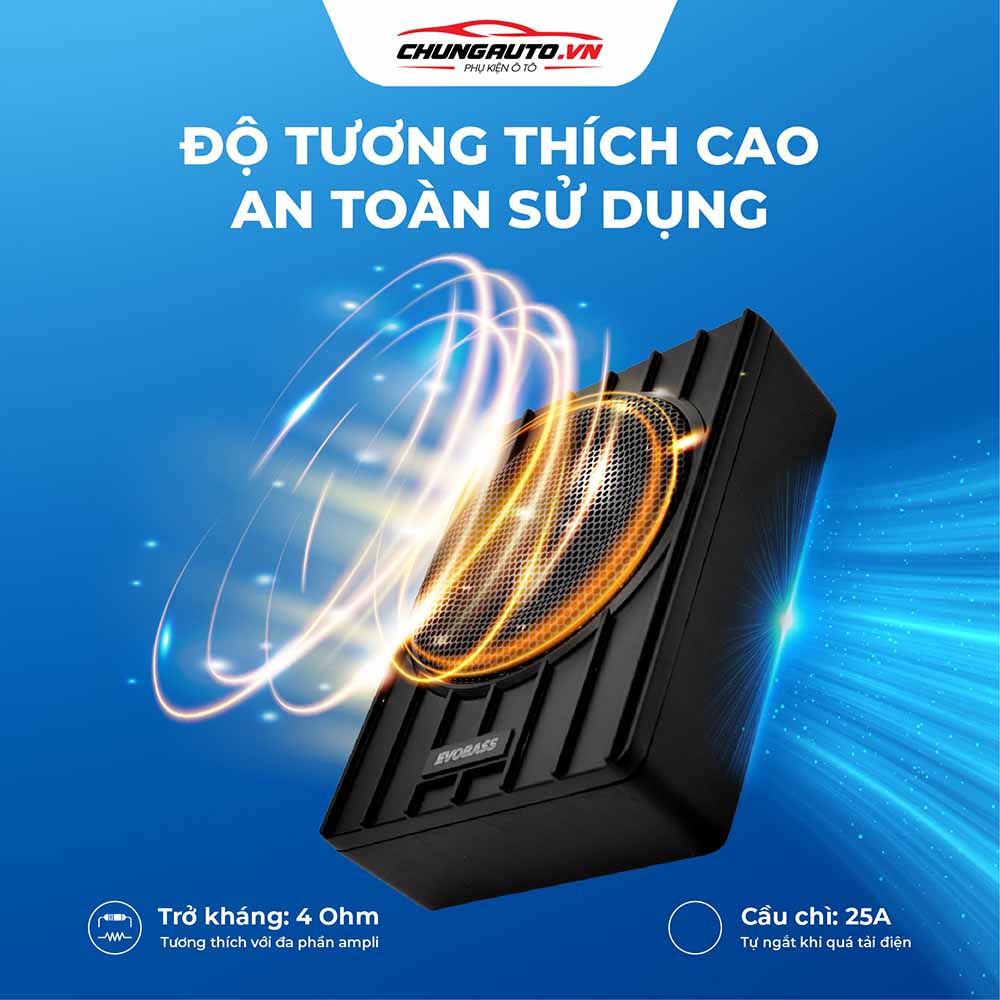 Loa sub Evobass tính tương thích cao