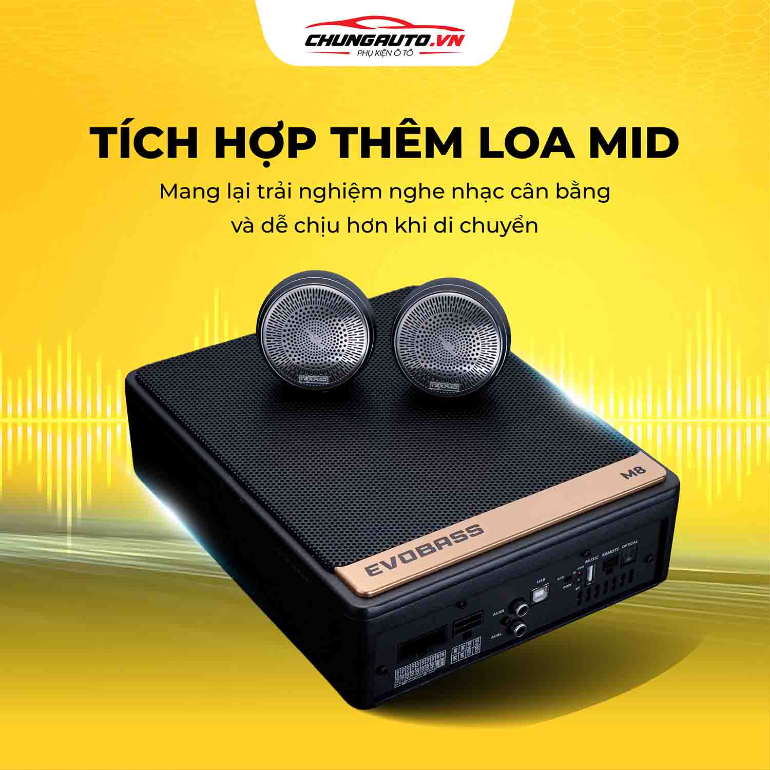 Texpad Evobass M8 tích hợp loa mid