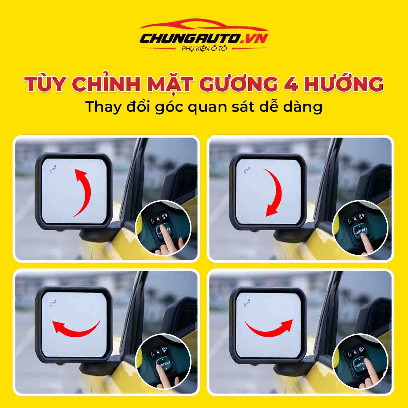 gương điện vf3 chỉnh mặt gương