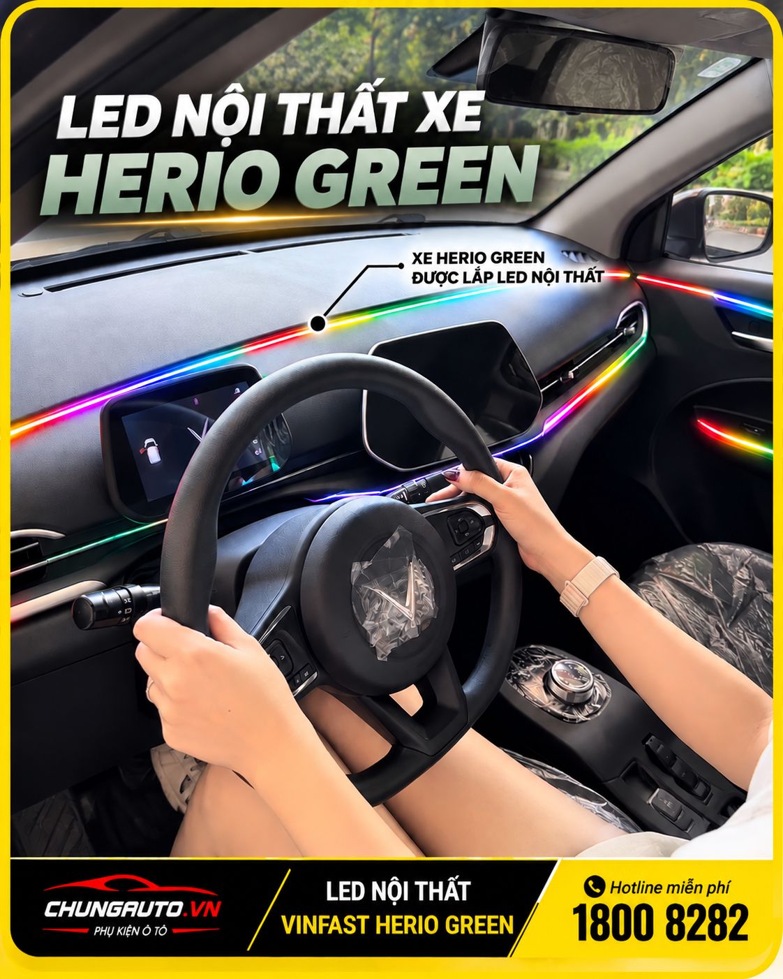 led-noi-that-herio-green-trong-xe