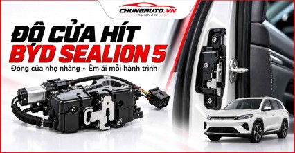 Độ cửa hít BYD Sealion 5 tăng tiện nghi, đóng cửa nhẹ hơn