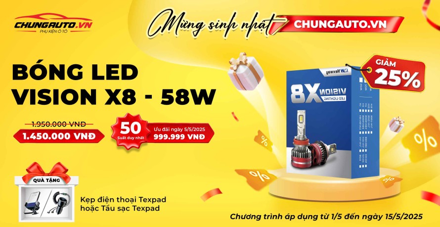 GIẢM GIÁ BÓNG LED VISION X8