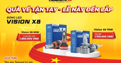Chương trình khuyến mãi đặc biệt khi mua bóng Led Vision X8 trên toàn bộ các cơ sở của ChungAuto trên toàn quốc